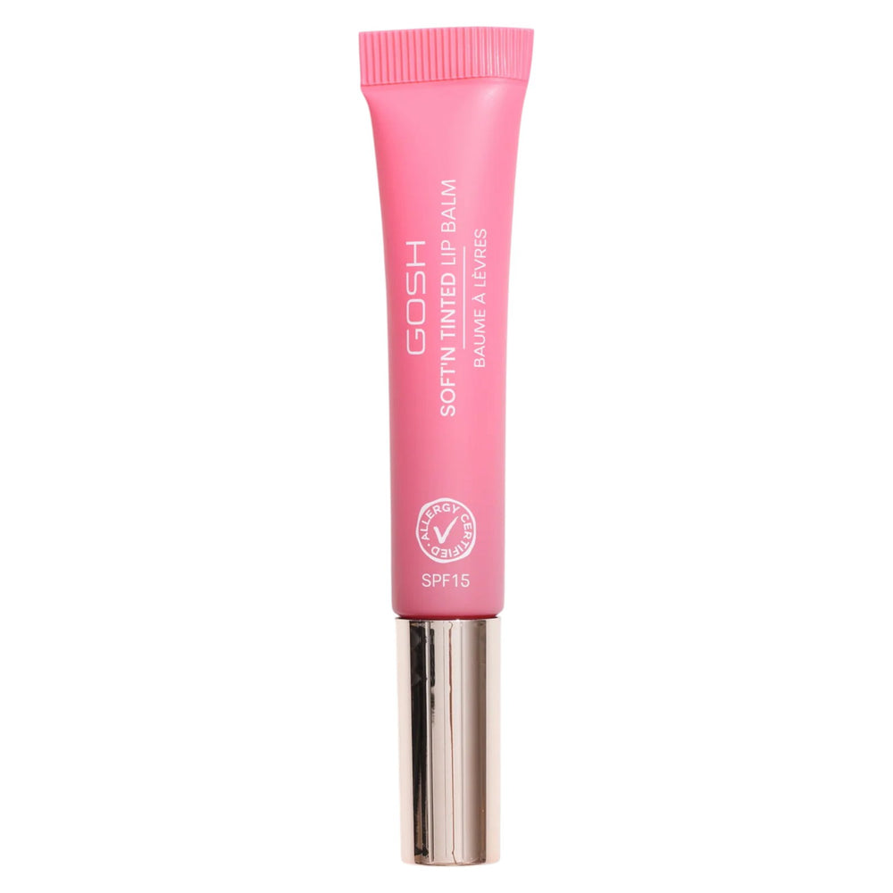 Gosh Soft'n Tinted Vegan Hydrates – Lip Balm for Women, 005, Pink Rose, SPF 15, 8 ml Tester