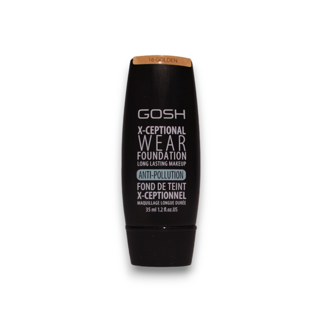 Gosh X-Ceptional Wear Vitamin E Long Lasting – Cream Foundation for Women, 16, Golden, 30 ml