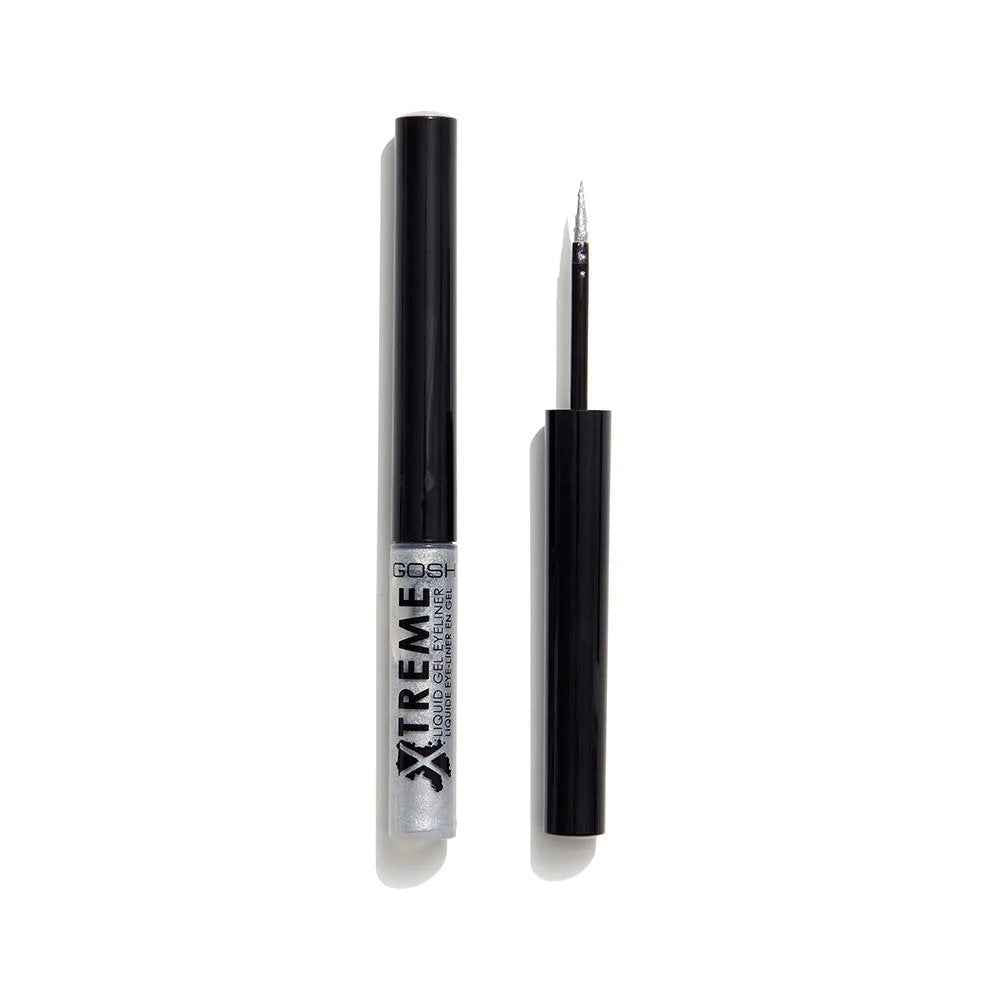 Gosh Xtreme Waterproof – Liquid Eyeliner for Women, 004, Silver, 1.7 ml Tester