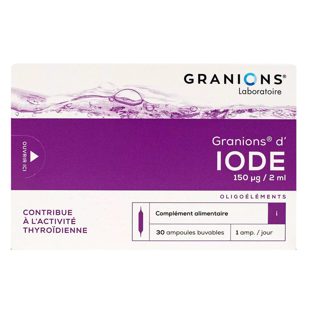 Granions Of Iodine Supports Normal Thyroid Function Hormone Production Energy Metabolism & Nervous System Health – Syrup…