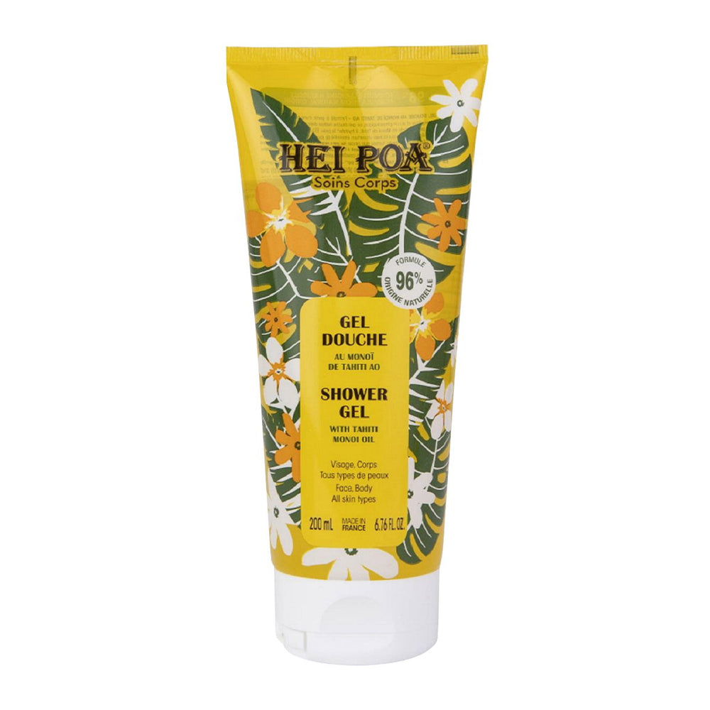 Hei Poa Monoi De Tahiti Hydrating – Shower Gel for Women, For All Skin Types, 200 ml