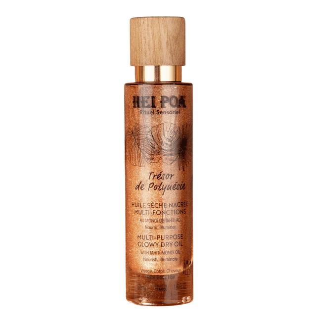 Hei Poa Tresor De Polynesie Monoi Oil Glowing – Dry Body Oil for Women, 50 ml