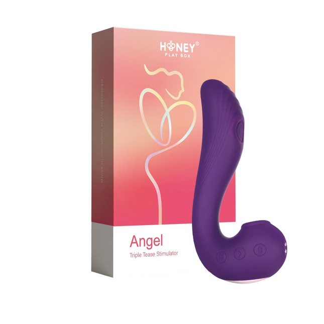 Honey Play Box Angel – Clit Suckers for Women, G Spot Vibrator & Clit Licking Tongue 3-in-1, 9 Vibrating + 9 Licking + 3…