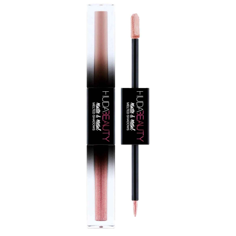 Huda Beauty Matte & Metal – Liquid Eyeshadow for Women, Cinnamon Toast, 4 ml