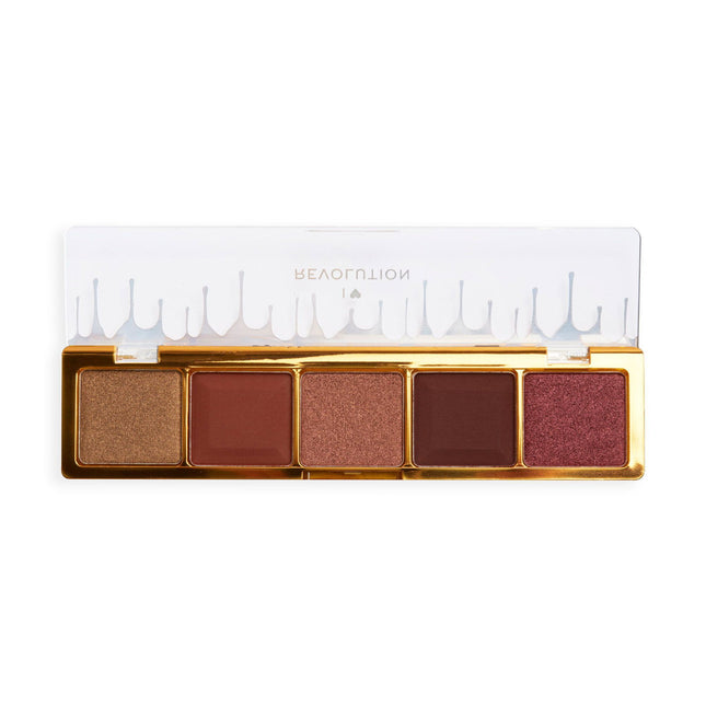 I Heart Revolution Mini Chocolate – Eyeshadow Palette for Women, Milk Chocolate Ganache, 5 Shades, 5.5 g