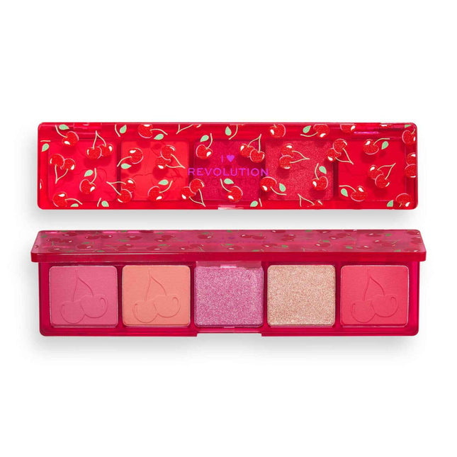 I Heart Revolution Mini Match – Eyeshadow Palette for Women, Cherry Please, 5 Shades, 11 g