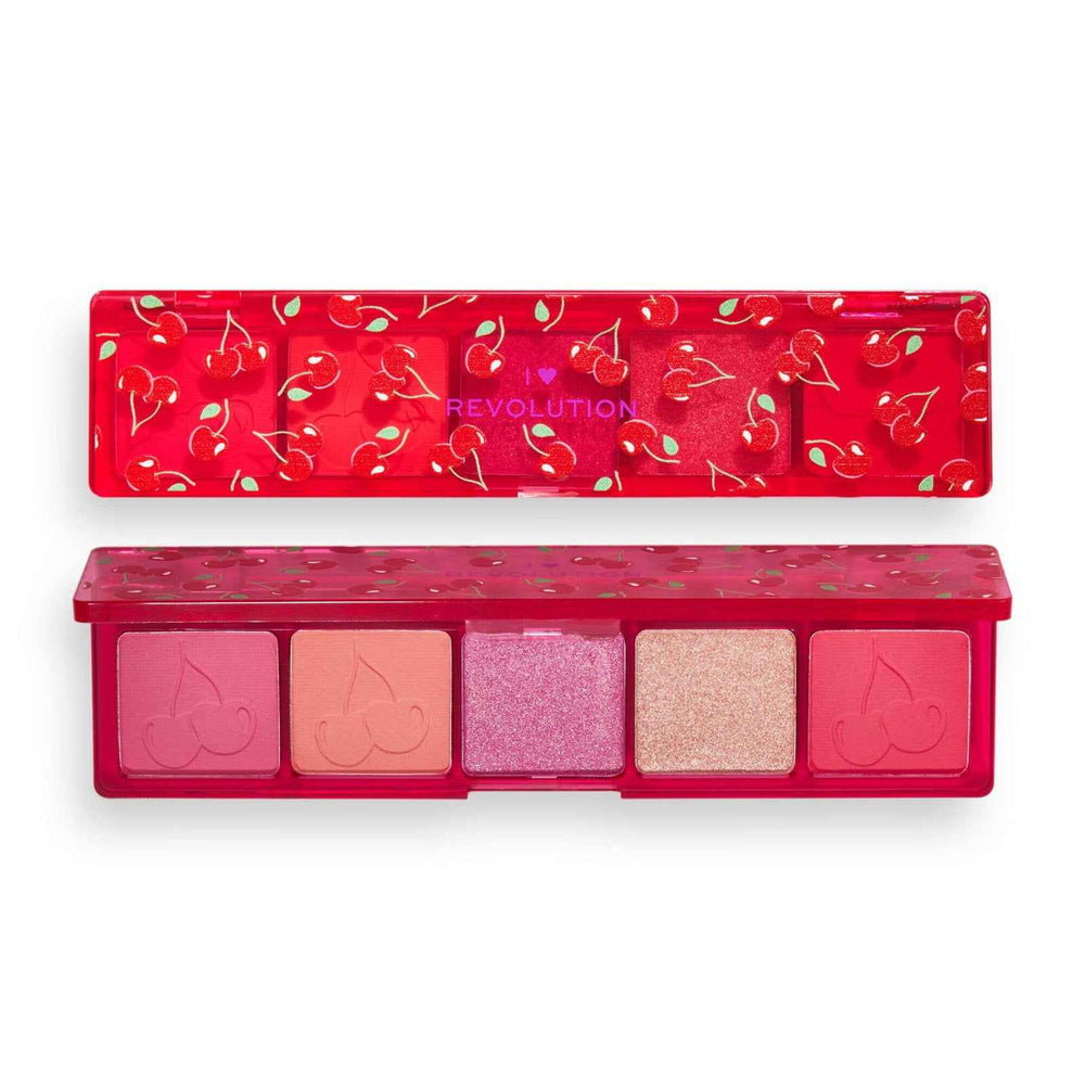 I Heart Revolution Mini Match – Eyeshadow Palette for Women, Cherry Please, 5 Shades, 11 g