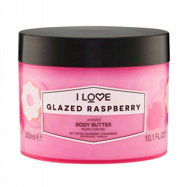 I Love Signature Collection Vegan Hydrating Glazed Raspberry – Body Butter for Women, 330 ml