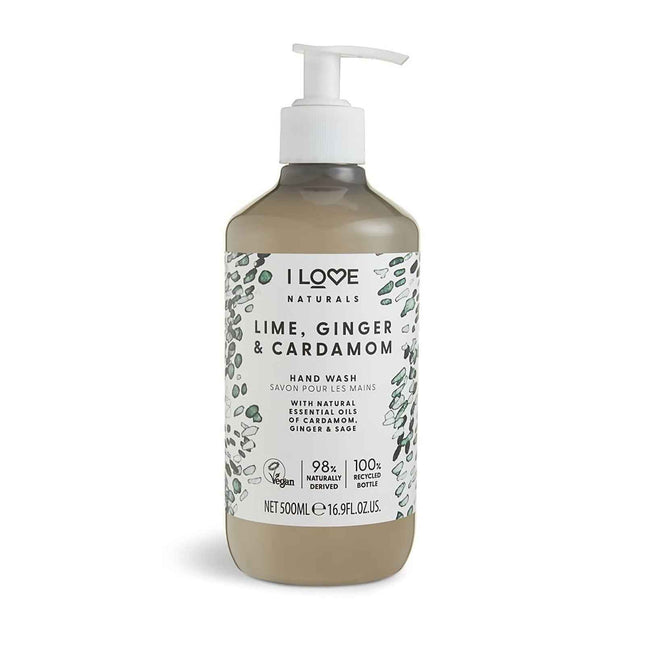 I Love Naturals Collection Lime Ginger & Cardamom Cleansing – Liquid Soap Unisex, For Hands, 500 ml