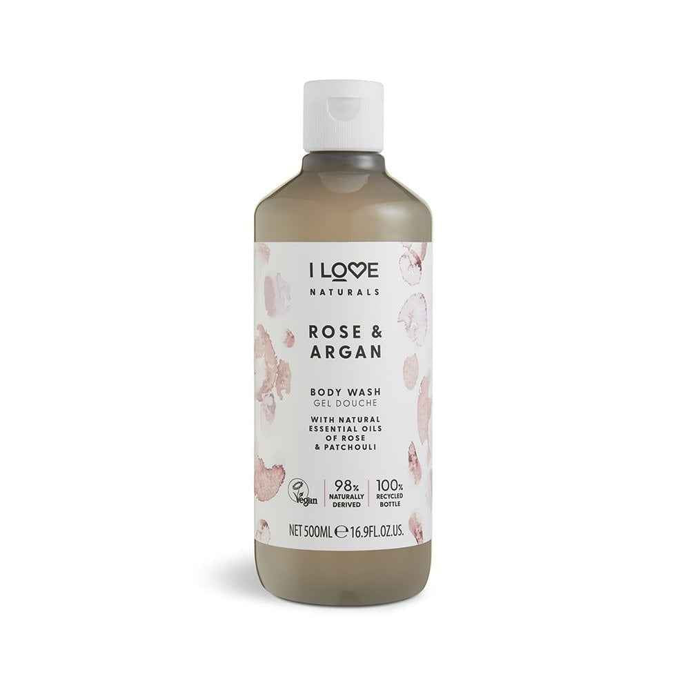 I Love Naturals Collection Vegan Hydrating Rose & Argan – Body Wash Unisex, 500 ml