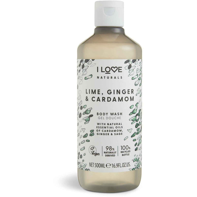 I Love Naturals Collection Vegan Nourishing Lime Ginger & Cardamom – Body Wash Unisex, 500 ml