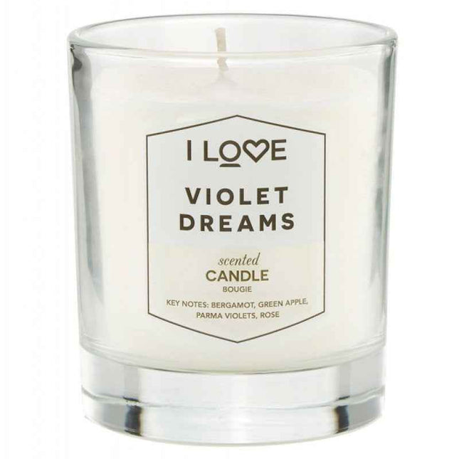 I Love Signature Collection Bergamot Green Apple Parma Violets Rose – Scented Candle Unisex, 160 g