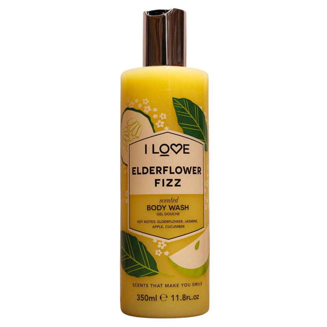 I Love Signature Collection Paraben-Free Cleansing Elderflower Fizz – Body Wash Unisex, 360 ml