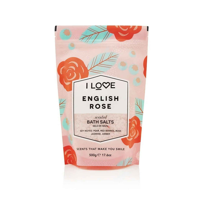 I Love Signature Collection English Rose – Bath Salt Unisex, 500 g