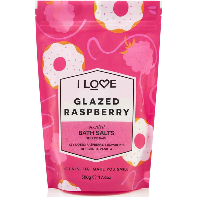 I Love Signature Collection Glazed Raspberry – Bath Salt Unisex, 500 g