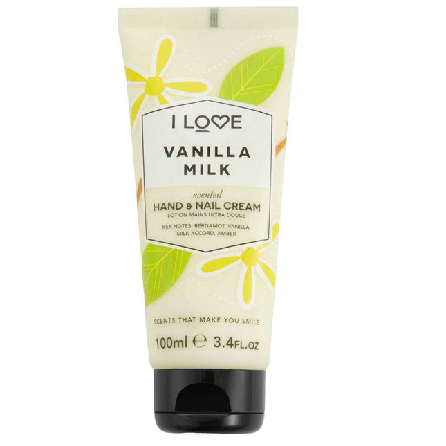 I Love Signature Collection Moisturizing – Hand & Nail Cream Unisex, Vanilla Milk, 100 ml