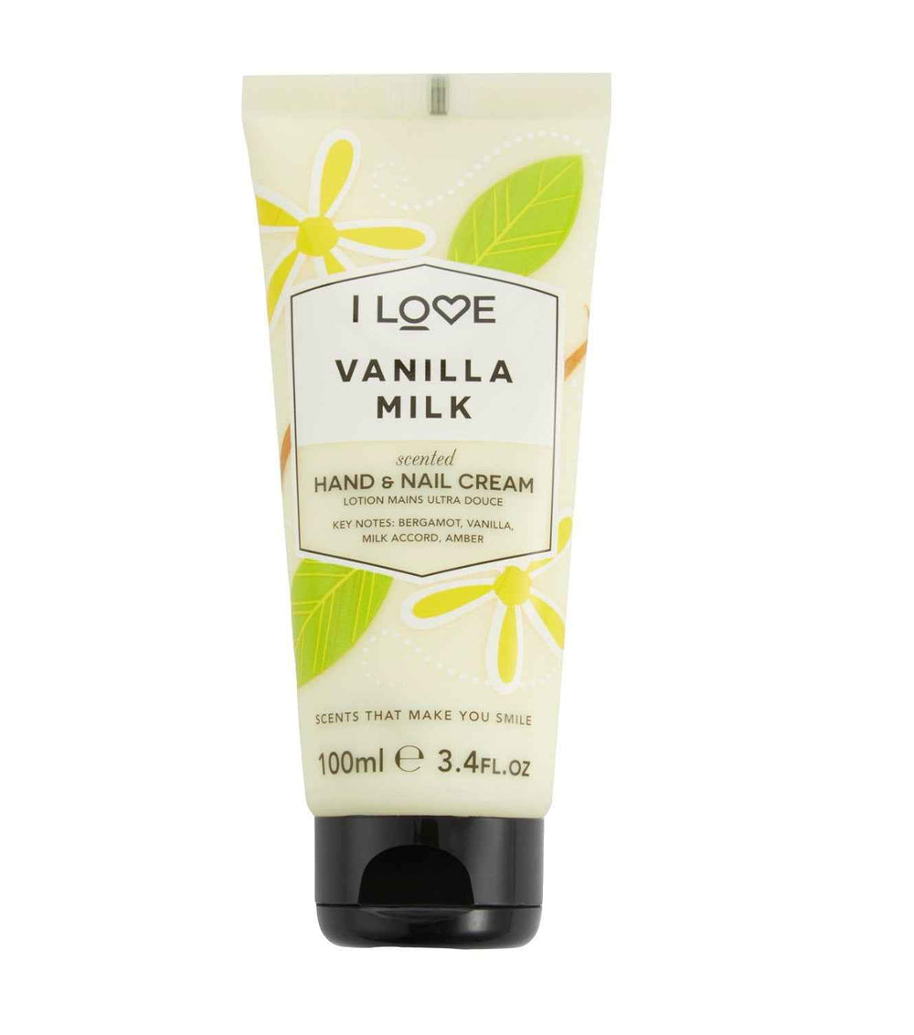 I Love Signature Collection Moisturizing – Hand & Nail Cream Unisex, Vanilla Milk, 100 ml