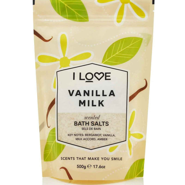 I Love Signature Collection Vanilla Milk – Bath Salt Unisex, 500 g