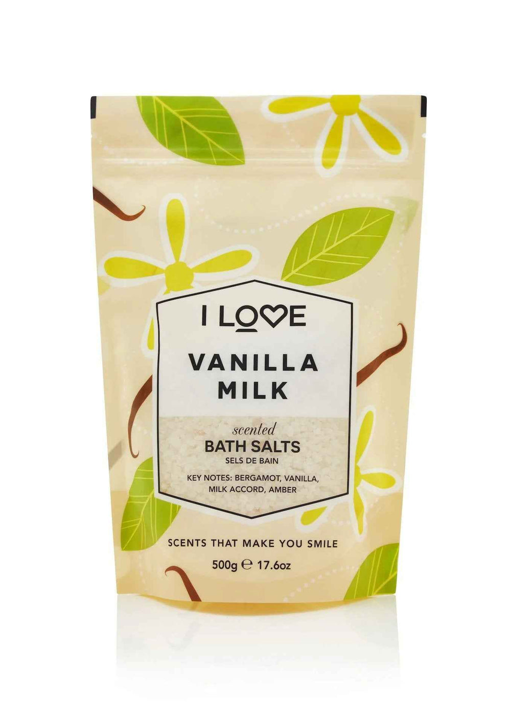 I Love Signature Collection Vanilla Milk – Bath Salt Unisex, 500 g