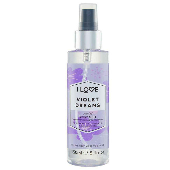 I Love Signature Collection Vegan – Mist Spray for Women, Violet Dreams, All Over The Body, 165 ml
