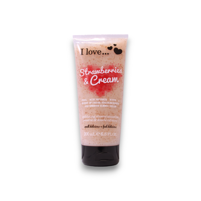 I Love Strawberries & Cream Exfoliating – Shower Gel Unisex, 200 ml
