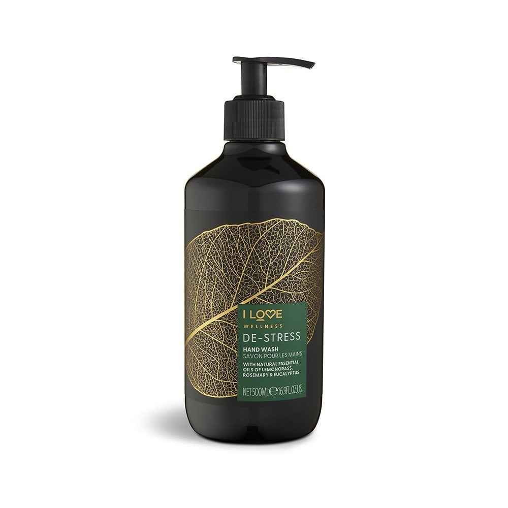 I Love Wellness De-Stress Lemongrass Rosemary & Eucalyptus Cleansing – Liquid Soap Unisex, For Hands, 500 ml
