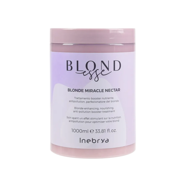 Inebrya Blonde Miracle Nectar – Hair Treatment Cream Mask for Women, Color Enhancing, 1000 ml