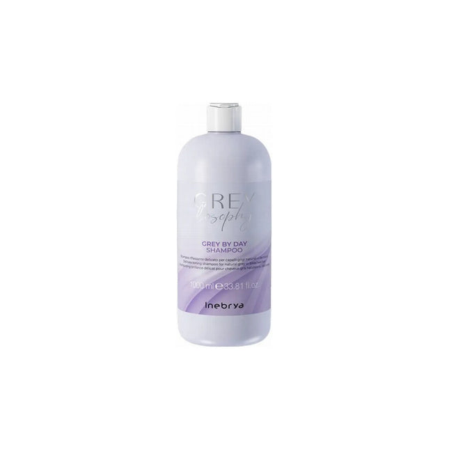 Inebrya Grey By Day – Hair Shampoo for Women, For Neutralisation Of Yellow Tones, 1000 ml