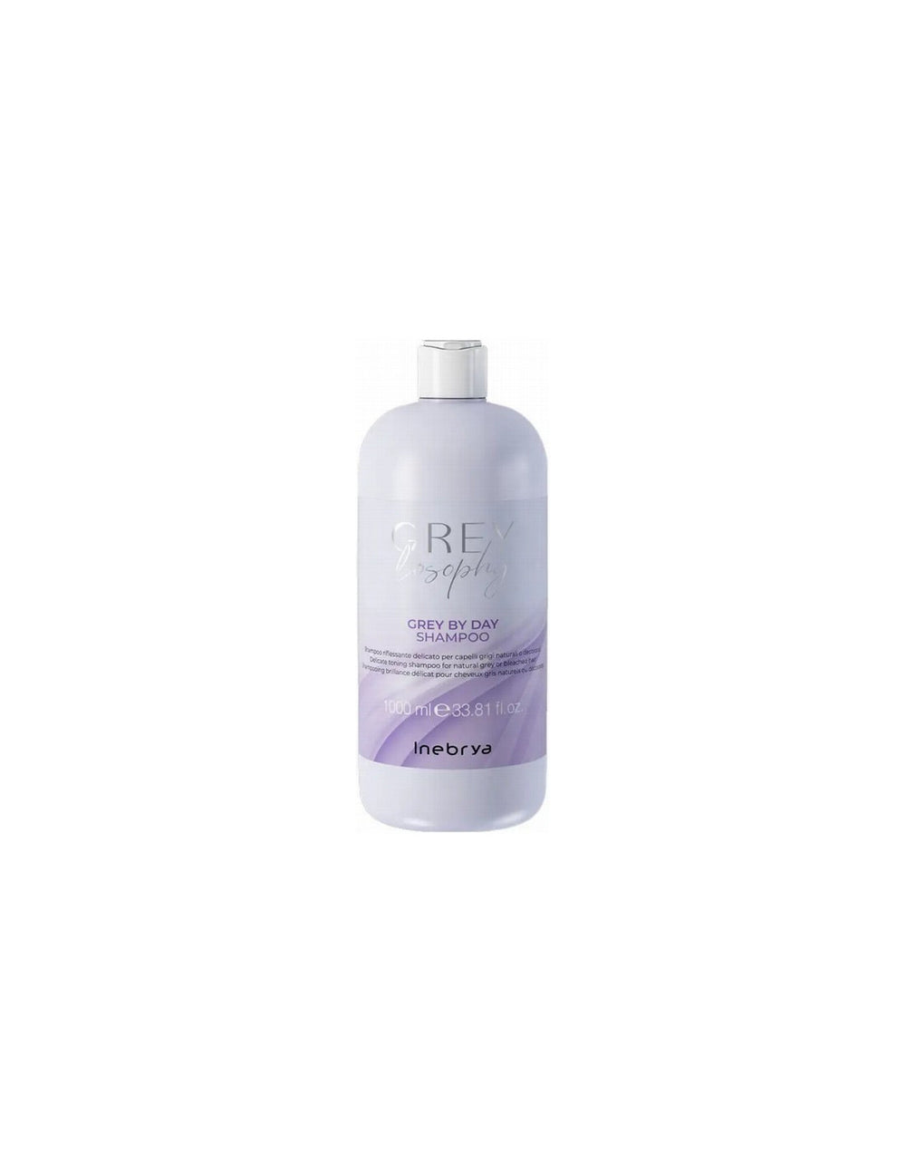Inebrya Grey By Day – Hair Shampoo for Women, For Neutralisation Of Yellow Tones, 1000 ml