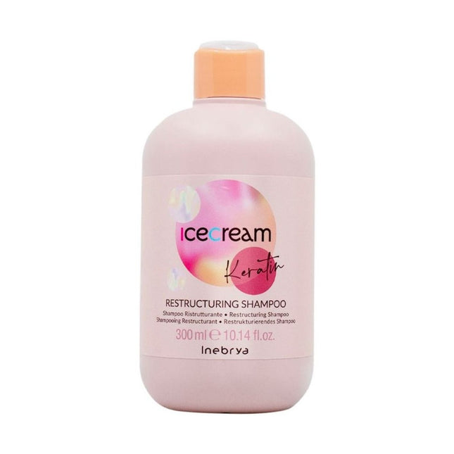 Inebrya Ice Cream Keratin – Hair Shampoo for Women, Smoothing, 300 ml