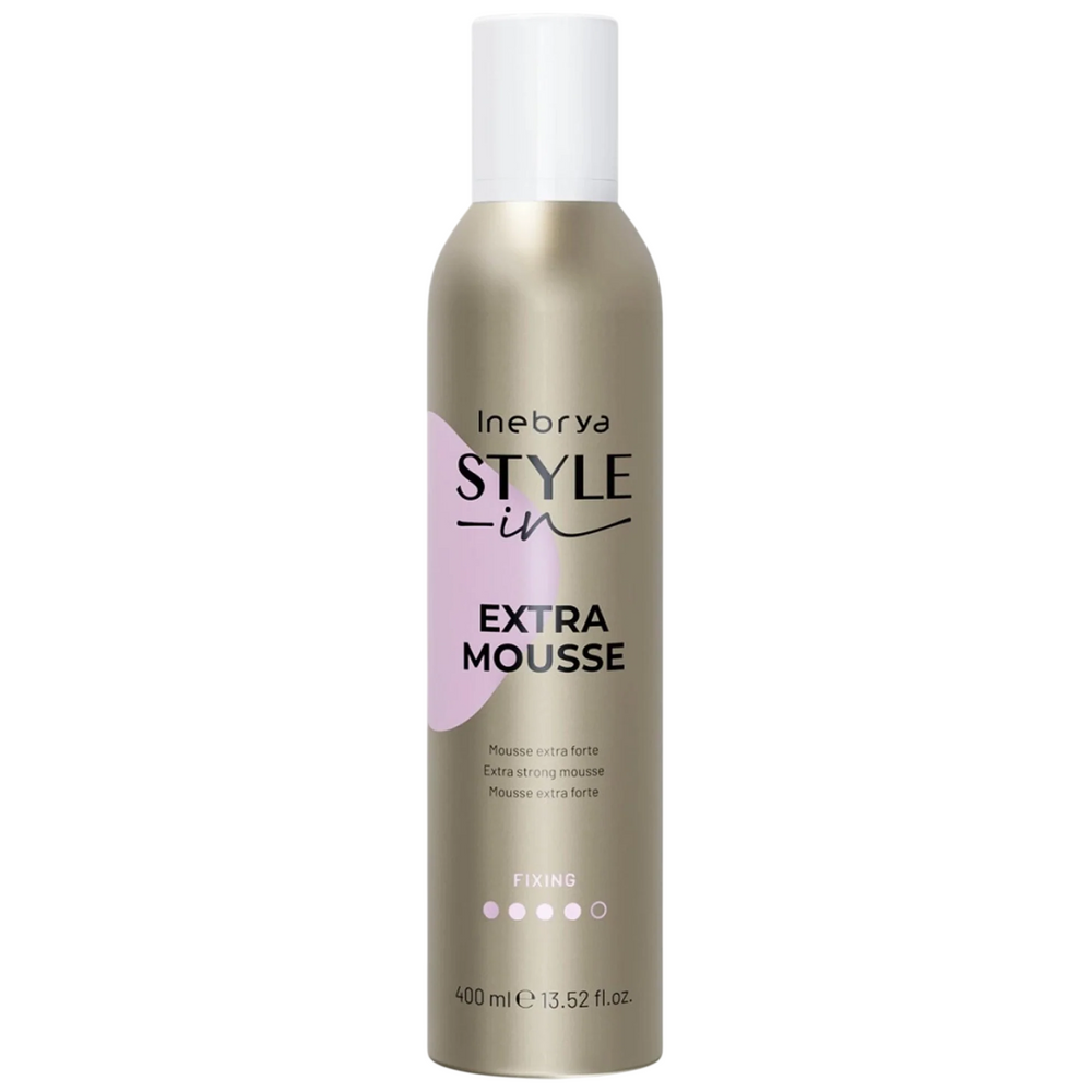 Inebrya Style-In – Hair Styling Mousse for Women, Fixing, Extra Strong Hold, 400 ml