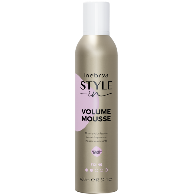 Inebrya Style-In – Hair Styling Mousse for Women, Volume, 400 ml