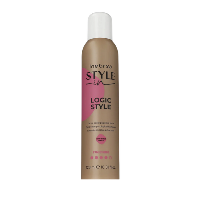 Inebrya Style-In Logic Style – Hair Spray for Women, Styling, Extra Strong Hold, 320 ml