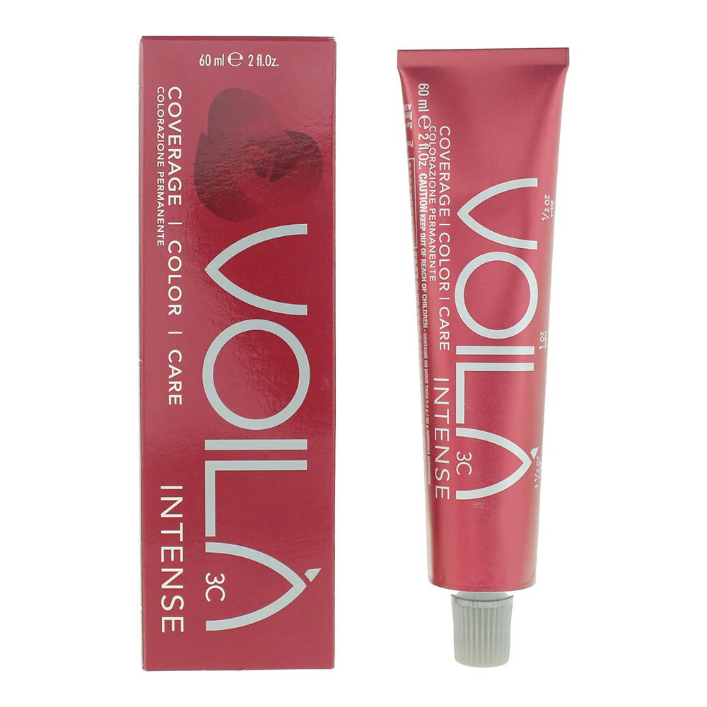 Intercosmo Voila 3C Intense – Permanent Hair Dye Unisex, 3.00 Dark Mediterranean Brown, 60 ml