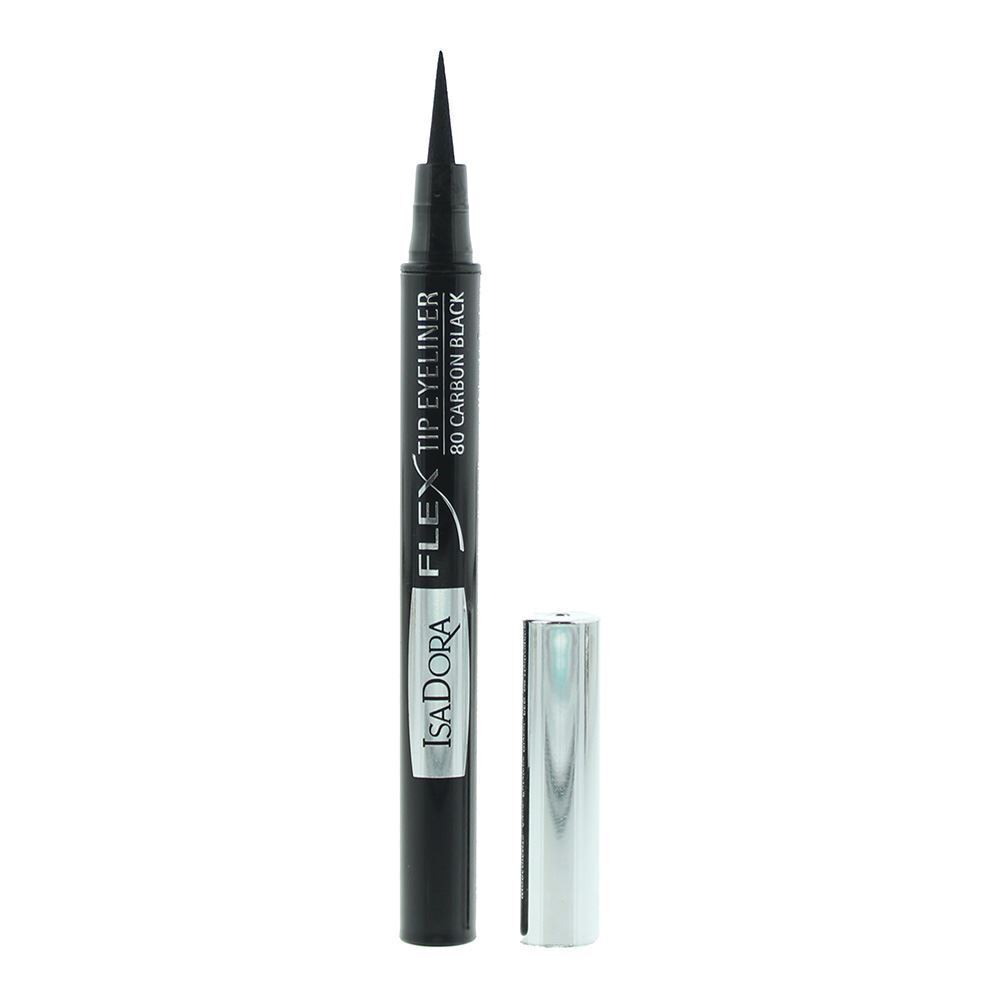 IsaDora Flex Tip liquid eyeliner pen Intense – Gel Pencil Eyeliner for Women, 80, Carbon Black, 1.2 ml