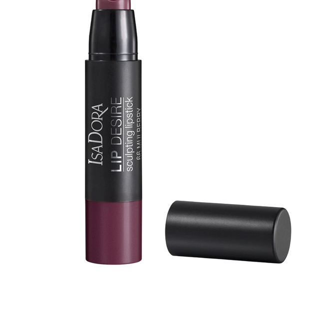 IsaDora Lip Desire Sculpting – Cream Lipstick for Women, 66, Mulberry, 3.3 g