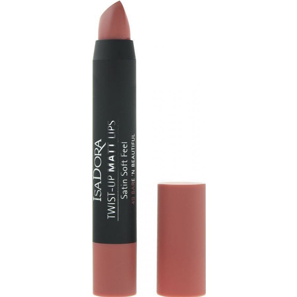 IsaDora Twist-Up Matte – Cream Lipstick for Women, 49, Bare 'N Beautiful, 3.3 g