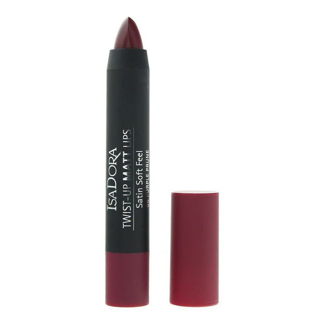 IsaDora Twist-Up Matte Lipstick – Cream Lipstick for Women, 66, Purple Prune, 3.3 g