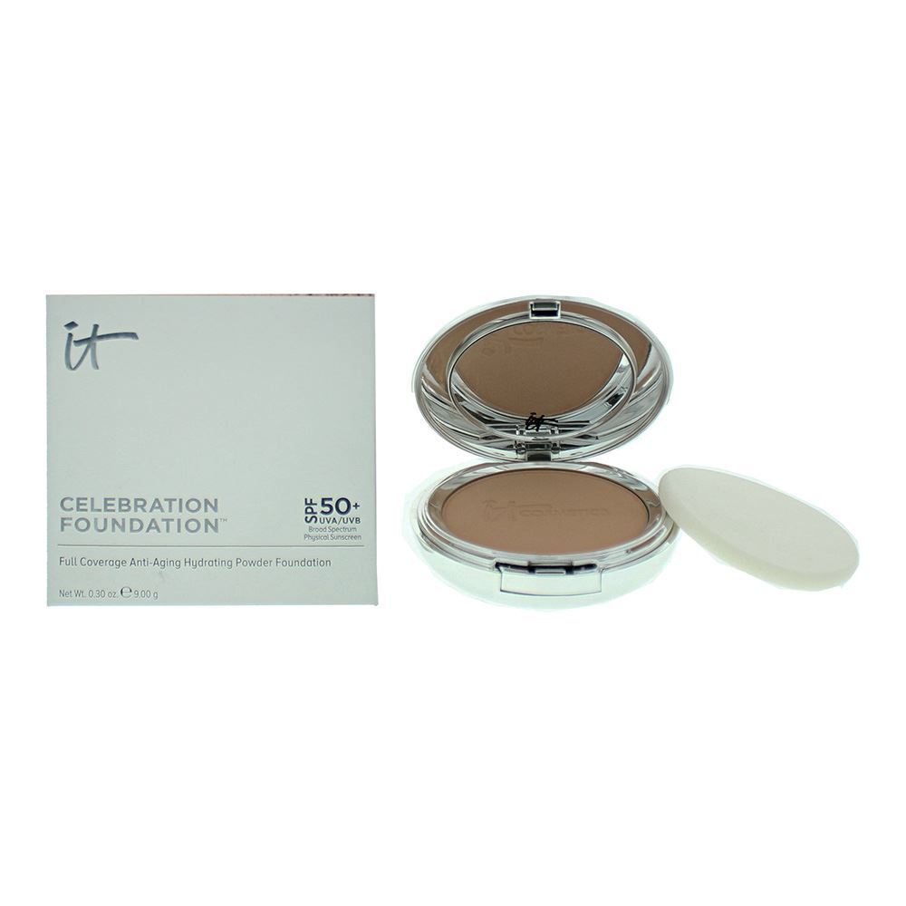 It Cosmetics Celebration – Compact Foundation for Women, Rich, SPF50+, 9 g