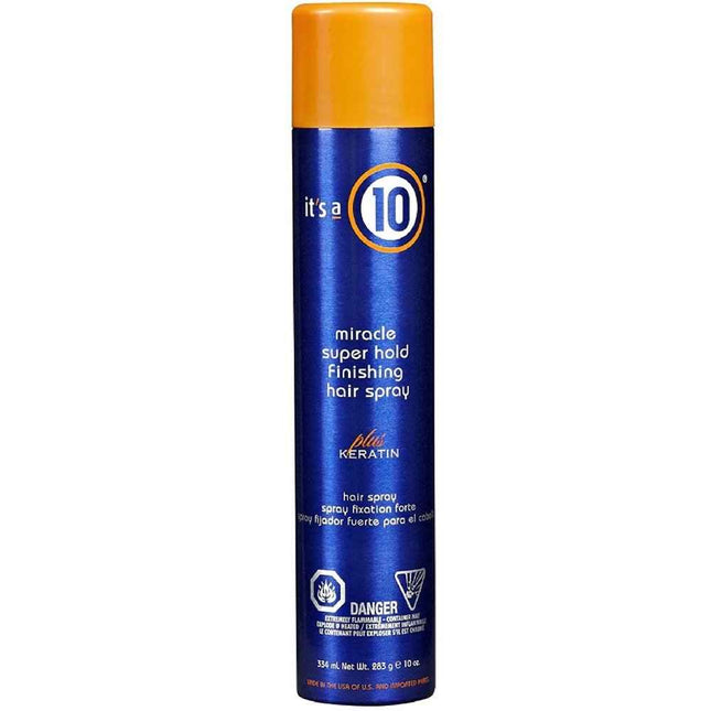 It`s a 10 It's a 10 Miracle Super Hold Finishing Spray Plus Keratin – Hair Spray Unisex, Style, Extra Strong Hold, 334 ml