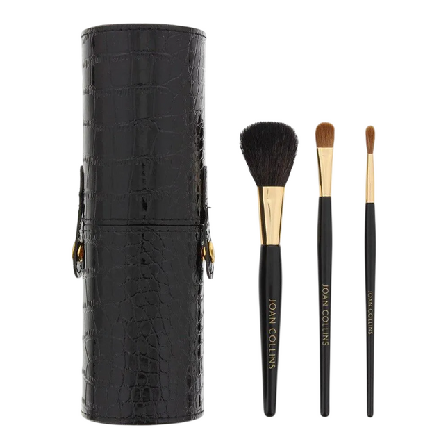 Joan Collins Good To Go Brush Caddy for Women, Blush Brush, 3 pcs