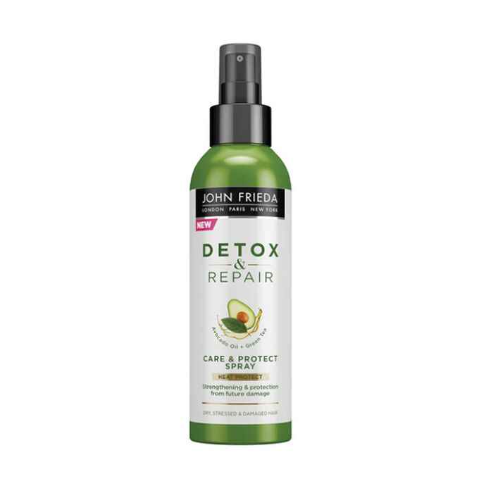 John Frieda Detox & Repair Avocado Oil – Hair Spray for Women, Heat Protection, 100 ml
