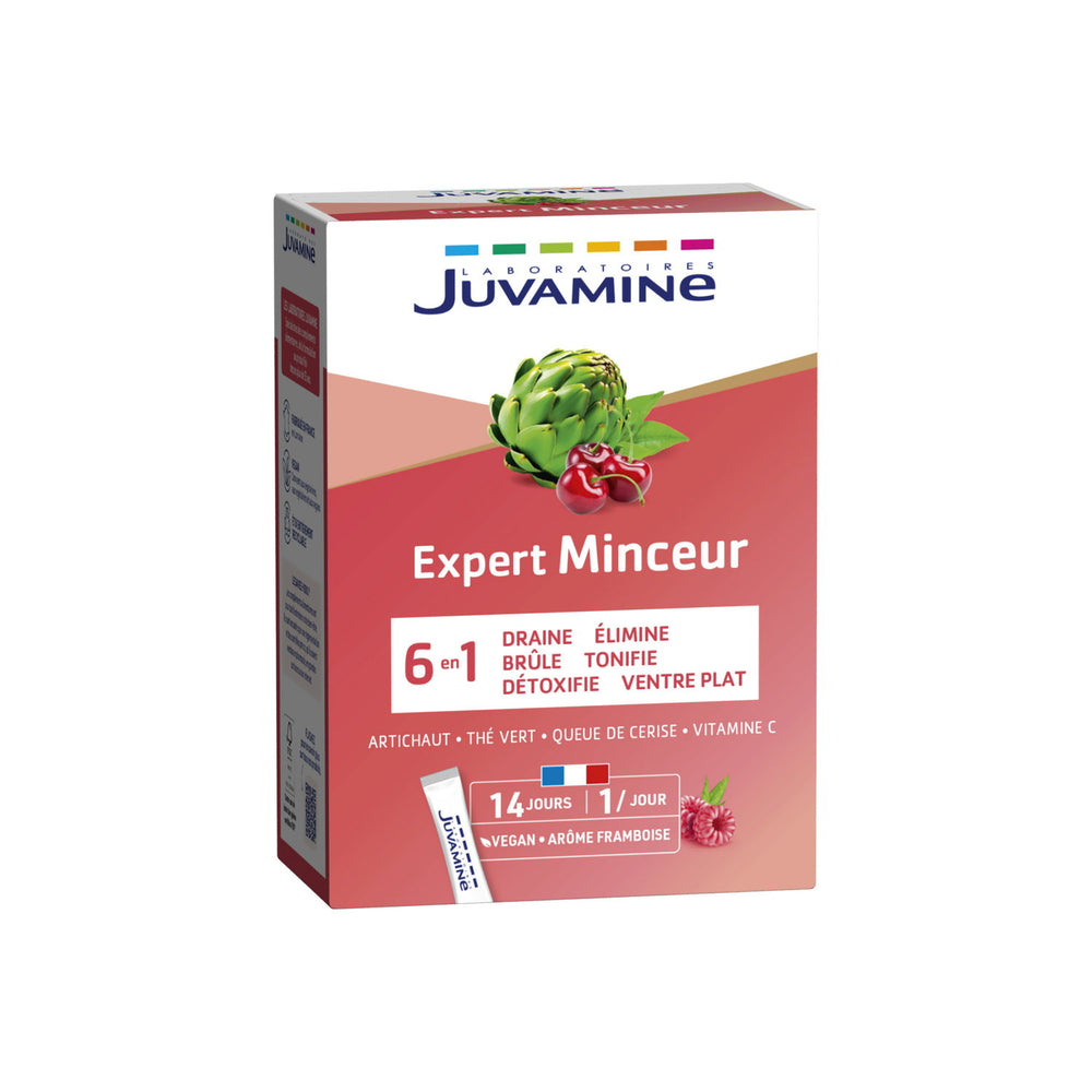 Juvamine Expert Minceur 6 In 1 Slimming & Detox – Powder Sticks for Women, 14 pcs, 46.5 g