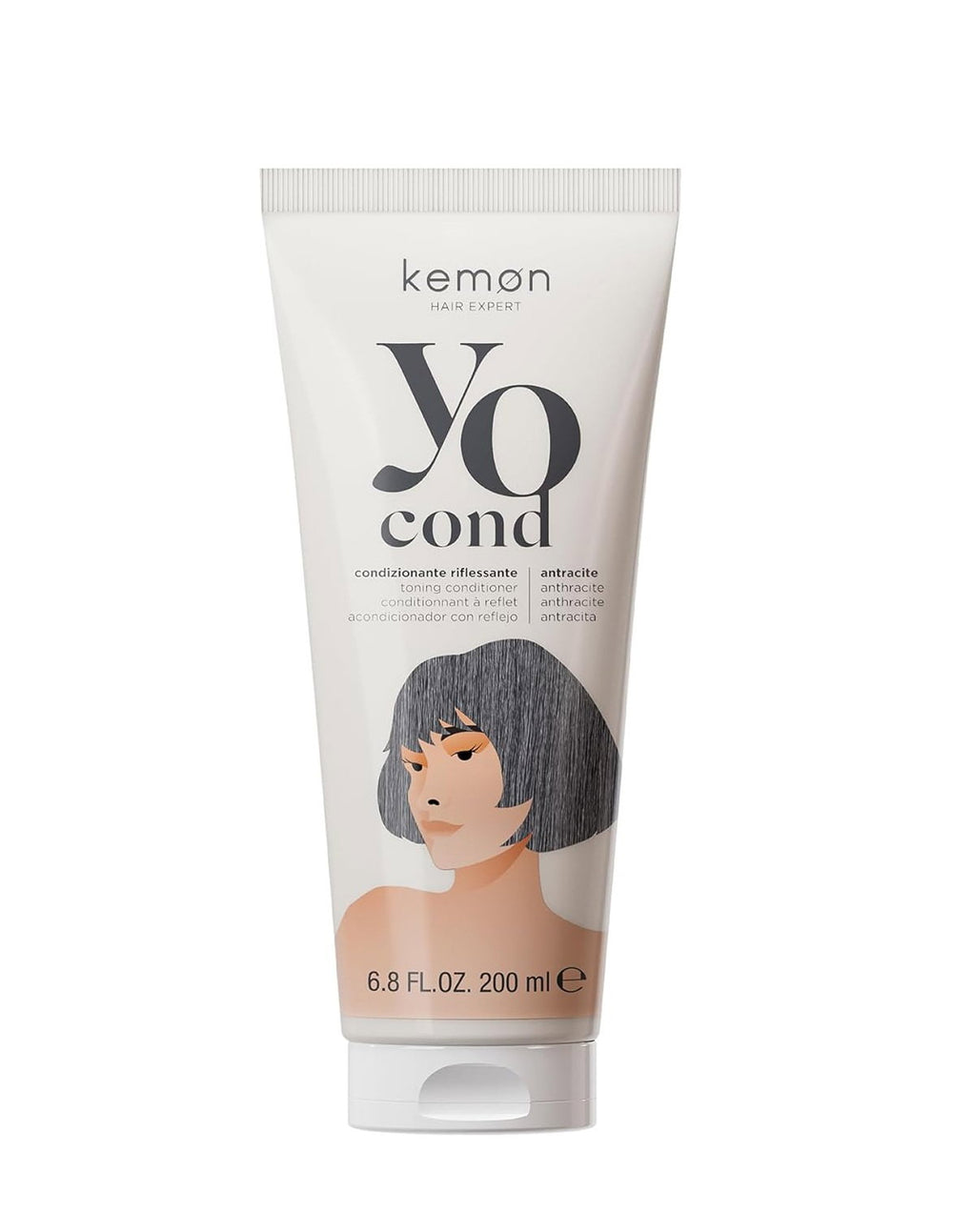Kemon Yo Anthracite Coloring – Hair Colour Conditioner Unisex, 200 ml