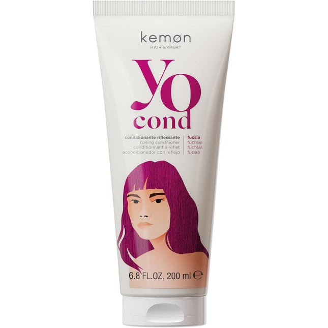 Kemon Yo Fucsia Coloring – Hair Colour Conditioner for Women, 200 ml