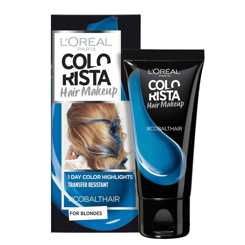 L`Oreal Paris L'Oreal Paris Colorista Hair Makeup – Semi-Permanent Hair Dye for Women, #COBALTHAIR, 30 ml