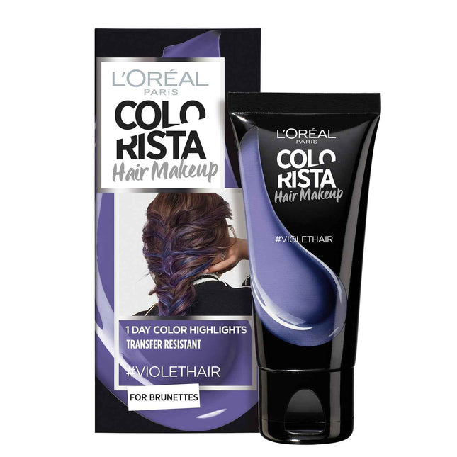 L`Oreal Paris L'Oreal Paris Colorista Hair Makeup – Semi-Permanent Hair Dye for Women, #VIOLETHAIR, 30 ml