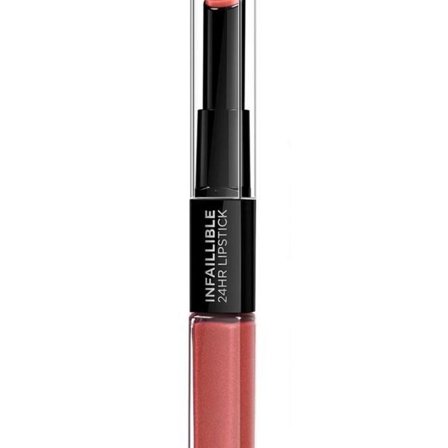 L`Oreal Paris L'Oreal Paris Infaillible 24H – Cream Lipstick & Lip Gloss for Women, 404, Corail Constant, 5.6 ml