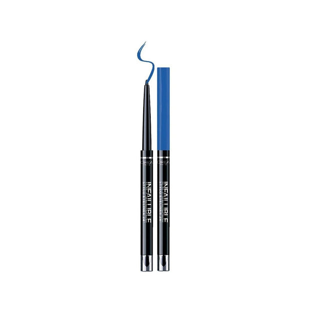 L`Oreal Paris L'Oreal Paris Infaillible 24H Waterproof Contour – Gel Pencil Eyeliner for Women, 316, Indefinite Blue, 10 g