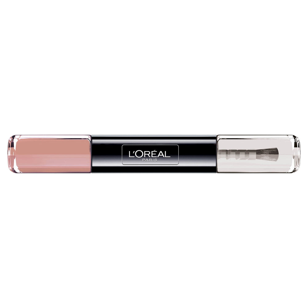 L`Oreal Paris L'Oreal Paris Infallible Gel-Effect – Nail Polish 2-in-1 for Women, 012, Forever Mink, 2 x, 5 ml